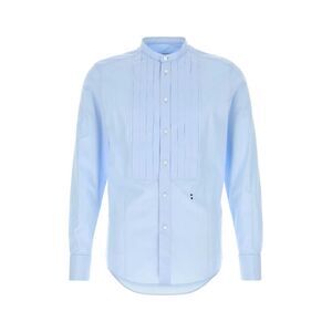 Fendi Men Light-Blue Poplin Shirt